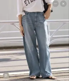 FRAMeWORK denim カーブパンツ ワイドレッグデニムパンツ