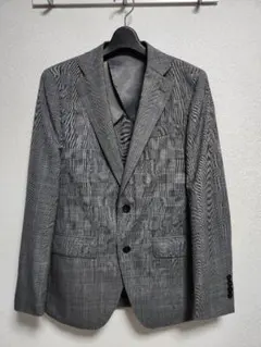 スーツセレクト ジャケットのみ グレーチェック A6 M-L