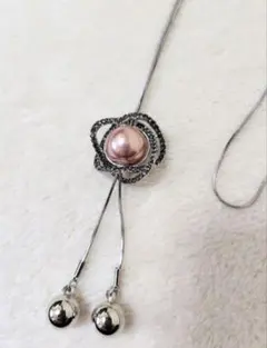 超人気　レディース　ネックレス　ペンダント　ロング　パール風