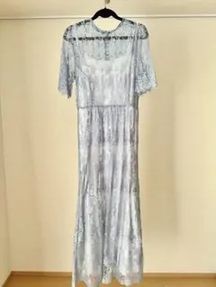 N. Natural BEAUTY Basicライトブルー　レースワンピース M
