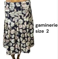 No.650 (☆)gaminerie フラワープリントフレアスカートのサムネイル