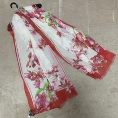 イタリア製　シルク花柄 ストール