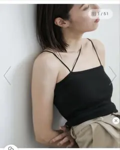 select MOCA カップ付きキャミソール　ブラックLのサムネイル