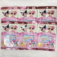 【新品未開封】ダイソー 日焼けキティ フラットポーチ 6個セット サンリオのサムネイル