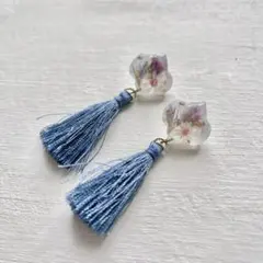 ハンドメイドピアス❁レジン❁ドライフラワー❁チタン
