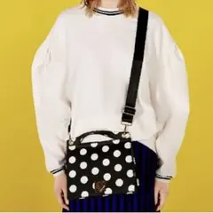 ZARA ザラ ドット柄 2way ハンドバッグ ショルダーバッグ