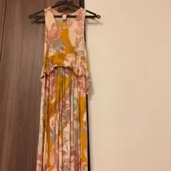 ノースリーブ　ロングワンピース