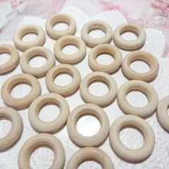 ハンドメイド資材 輪 リング ウッド 木 ネックレスに