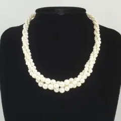 3連 パール ネックレス ねじり グラデーション 結婚式 卒業式 入学式