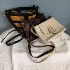 FIRANO ベージュ ショルダーバッグ 他　バック3点