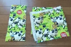 ひつじのショーン　キルティング　100cm×18cm　27cm×10cm はぎれ