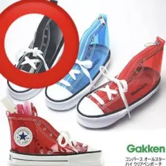 コンバース「キャンバスオールスターHI」くつ型のぺンポーチ　クリアペンポーチ