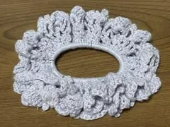 柔らかい薄紫フリルシュシュ