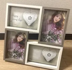フォトフレーム 写真立て　L判　4面 木目調