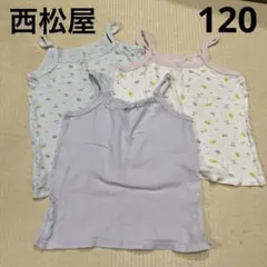 西松屋　キャミソール　肌着　メッシュ　綿100% 女の子　3枚セット