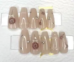 no.13 スナ系　ワンホン　さくらんぼ　春ネイル　オーダーネイル