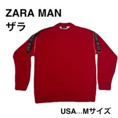 ZARA MAN ザラ ニット　セーター　赤(レッド)
