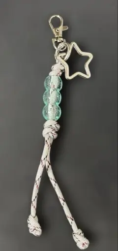 ハンドメイド パラコード ストラップ 星チャーム
