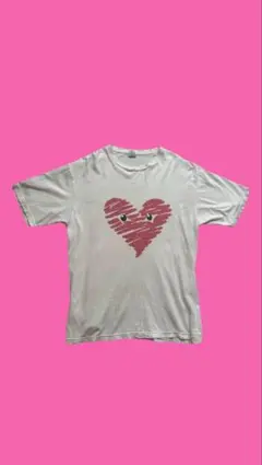 y2k ピンク　ハートプリント Tシャツのサムネイル