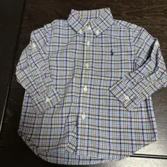 Ralph Lauren ブルーチェック柄 長袖シャツ 18M