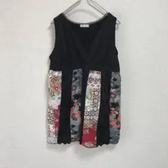 【DREA my MINX】ディアマイミンク　ノースリーブ チュニック 和柄