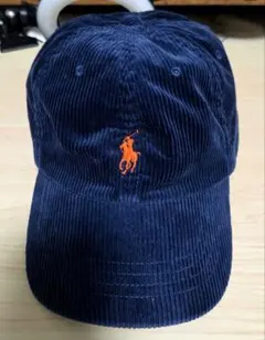 Ralph Lauren】NY キャップ コーデュロイ ブルー レッド - メルカリ