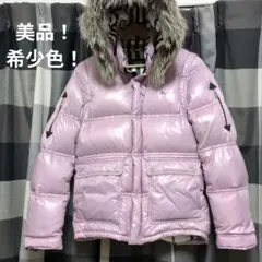 美品！希少色！バーバリーブラックレーベル　メガチェックダウン　シャイニーピンクL