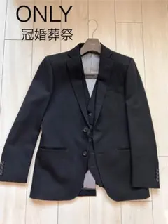 ONLY スリーピース ブラックスーツ冠婚葬祭