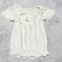 00s grunge coquette y2k フリルブラウス シフォン 半袖