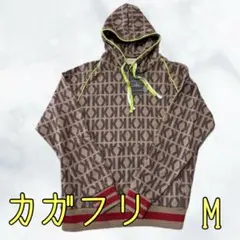 【新品タグ付き】KAGAFURI カガフリ 総柄パーカー M ブラウン