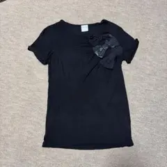 RED VALENTINO リボン装飾 半袖カットソー ブラックのサムネイル