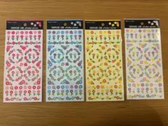 セリア　トッピングラボ　フラワー　ステッカー　シール　4種　まとめ売り
