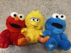 USJ エルモ・ビッグバード・クッキーモンスター ぬいぐるみセット