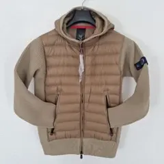 G-Stage フード付きダウンジャケット ベージュダウン90%フェザー10%
