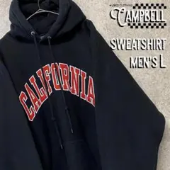 【レアL☆リバースウィーブ織90s】刺繍カレッジスウェットパーカー