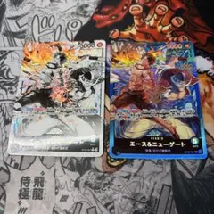 ワンピースカード エースリーダーパラレル ニューゲートsrパラレル 金