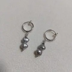 ハンドメイドフープイヤリング