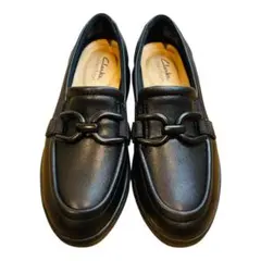 美品☆クラークス 厚底ローファー★23cmブラック レディース