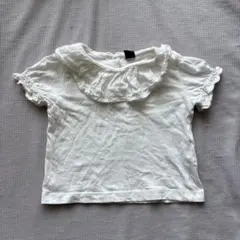 moimoln フリル襟 ホワイトトップス 90/52