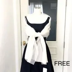 ホワイト シフォンストール FREE ドレス用 ボレロ ストール