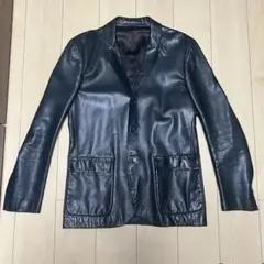 Q725 L フェンディ イタリア製 モンスター ラムレザー ジャケット