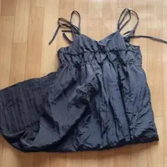 【美品】キャミワンピース ブラック ロング丈のサムネイル