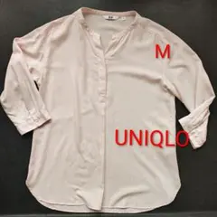 UNIQLO ユニクロ　スキッパー　レーヨンブラウス 七分袖 ピンク Мサイズ