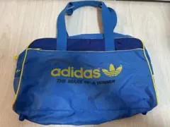 adidas スポーツバッグ 青　レア　古着