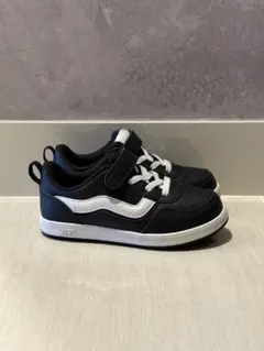 【美品】VANS 18cm キッズ スニーカー 黒/白 マジックテープ
