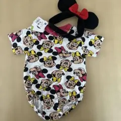 ディズニー　ロンパース　ミニー　ヘアバンド