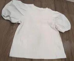 GUホワイトパフスリーブシャツ 130