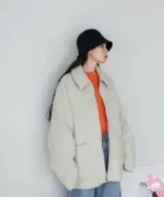 シャギーZIPミドルコート