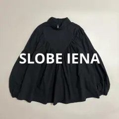 スローブイエナ デザインピンタックブラウス レース ボリュームスリーブ コットン