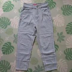 ライトブルーハイウエストデニムパンツ　64